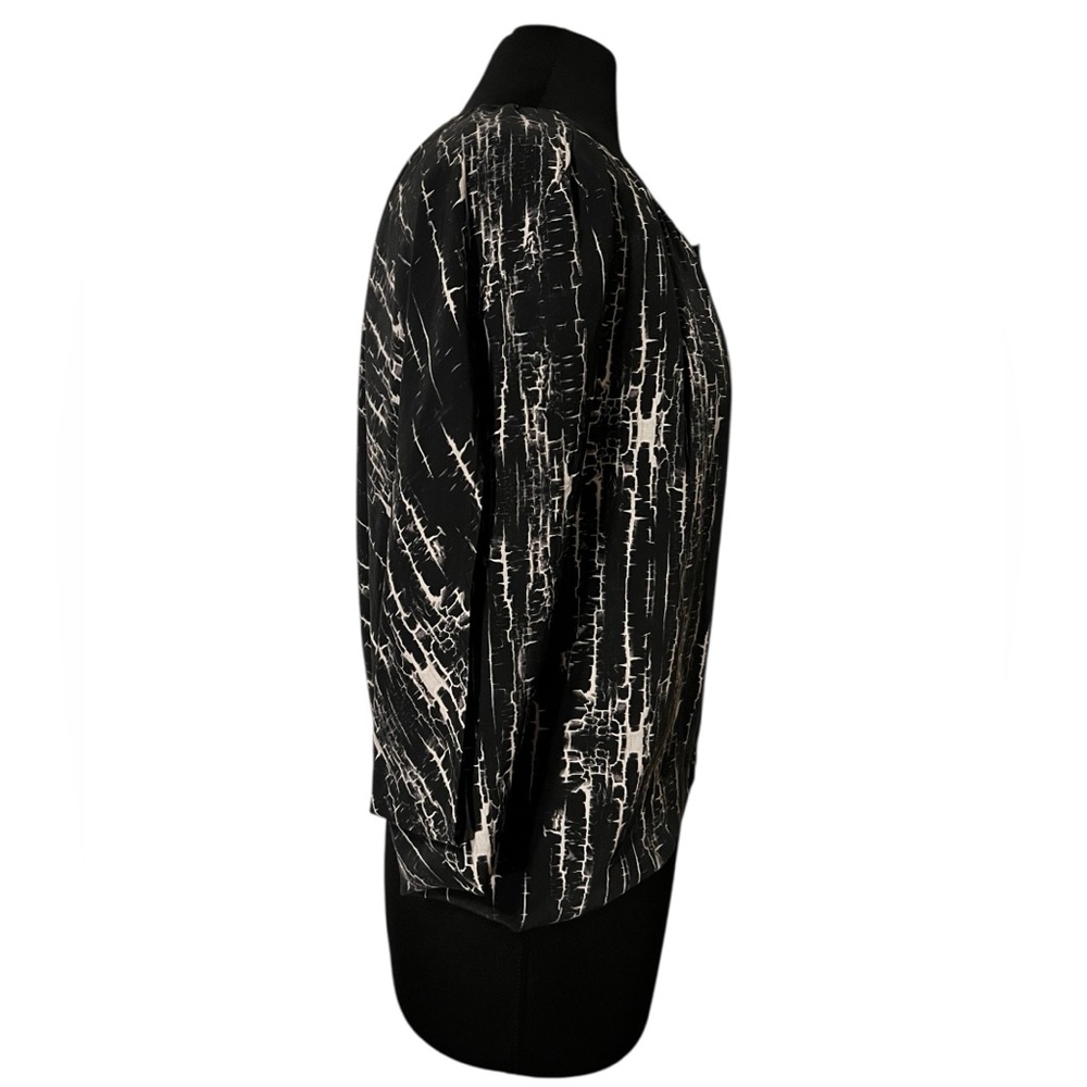 3/$20 💜 PODOLLS Silk Birch Bark Cracked Blouse M Corpgoth Boho Witchy Top - Picture 4 of 5